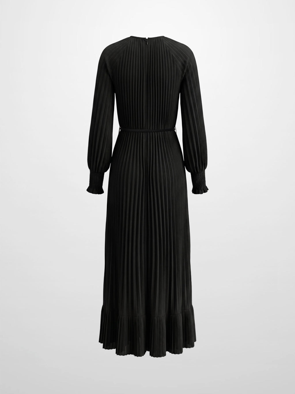 Micro Pleat Dress-Black