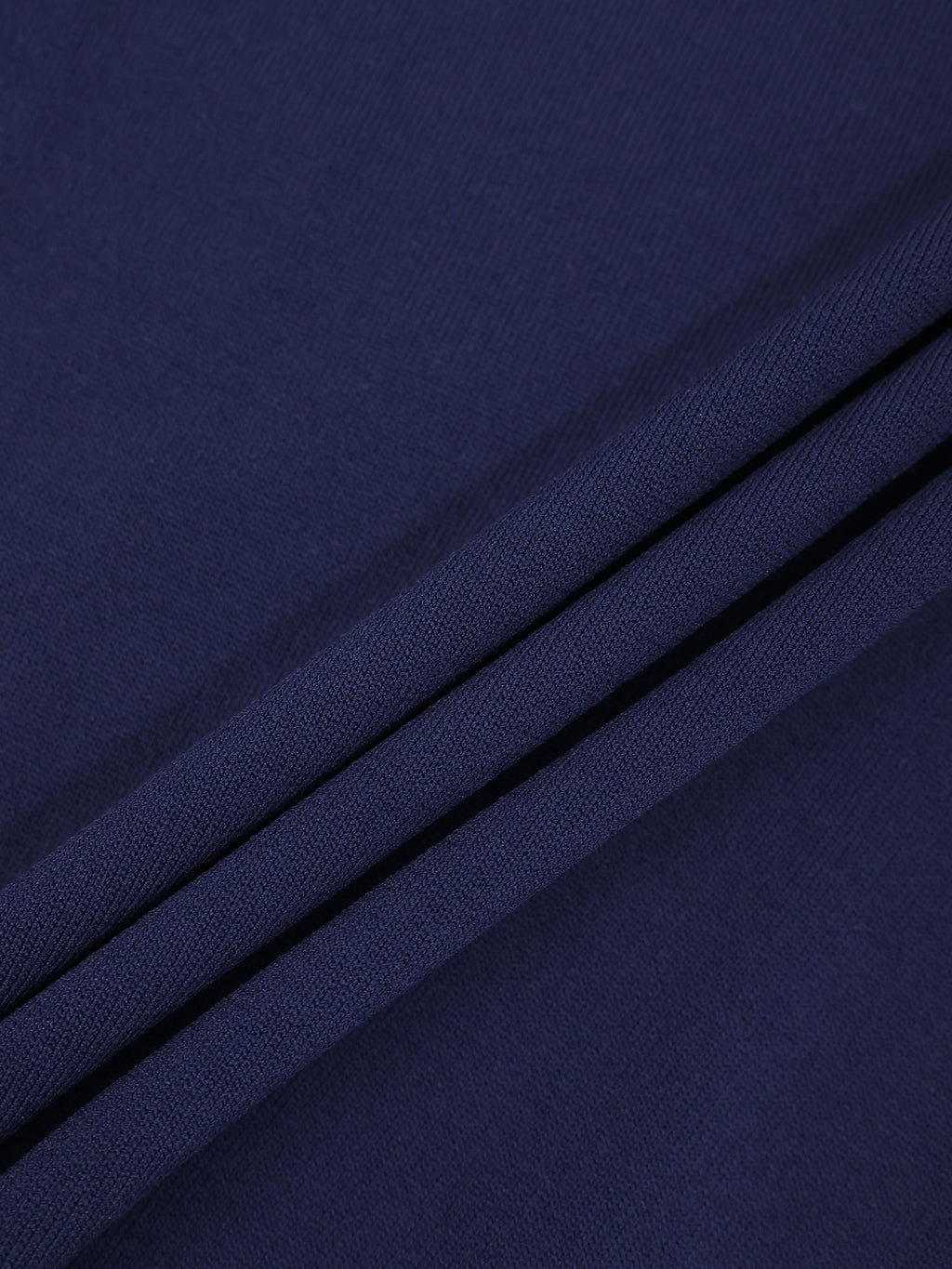 High Cuff Crew Sweater-Navy