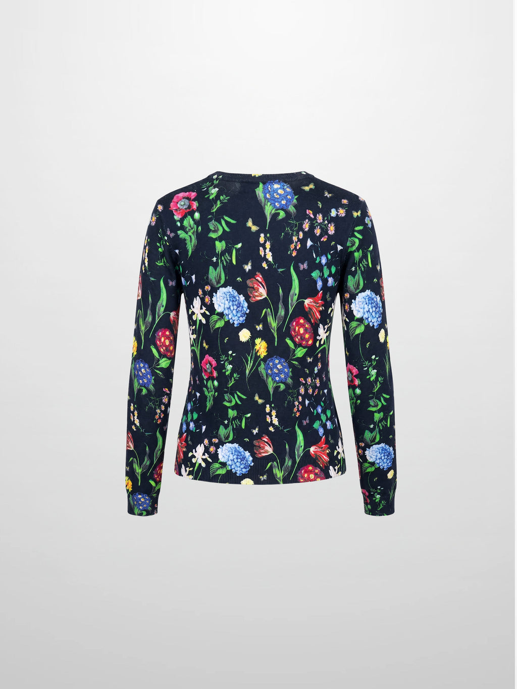 Printed Sweater-Navy Floral