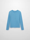 Soft Ribbed High V Tee-Sky Blue