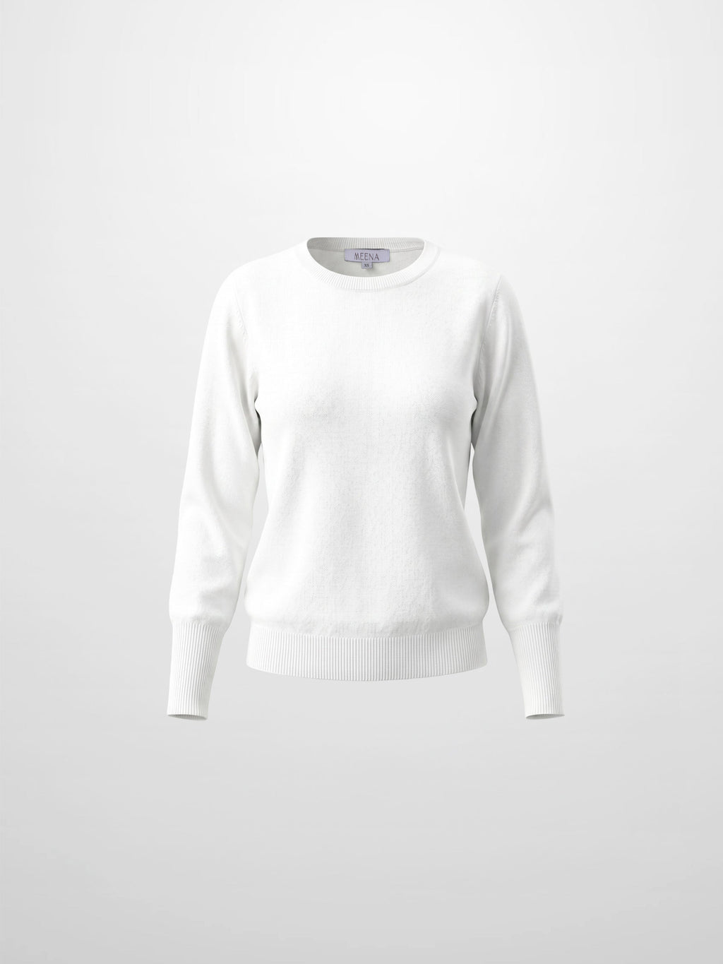 High Cuff Crew Sweater-Ivory