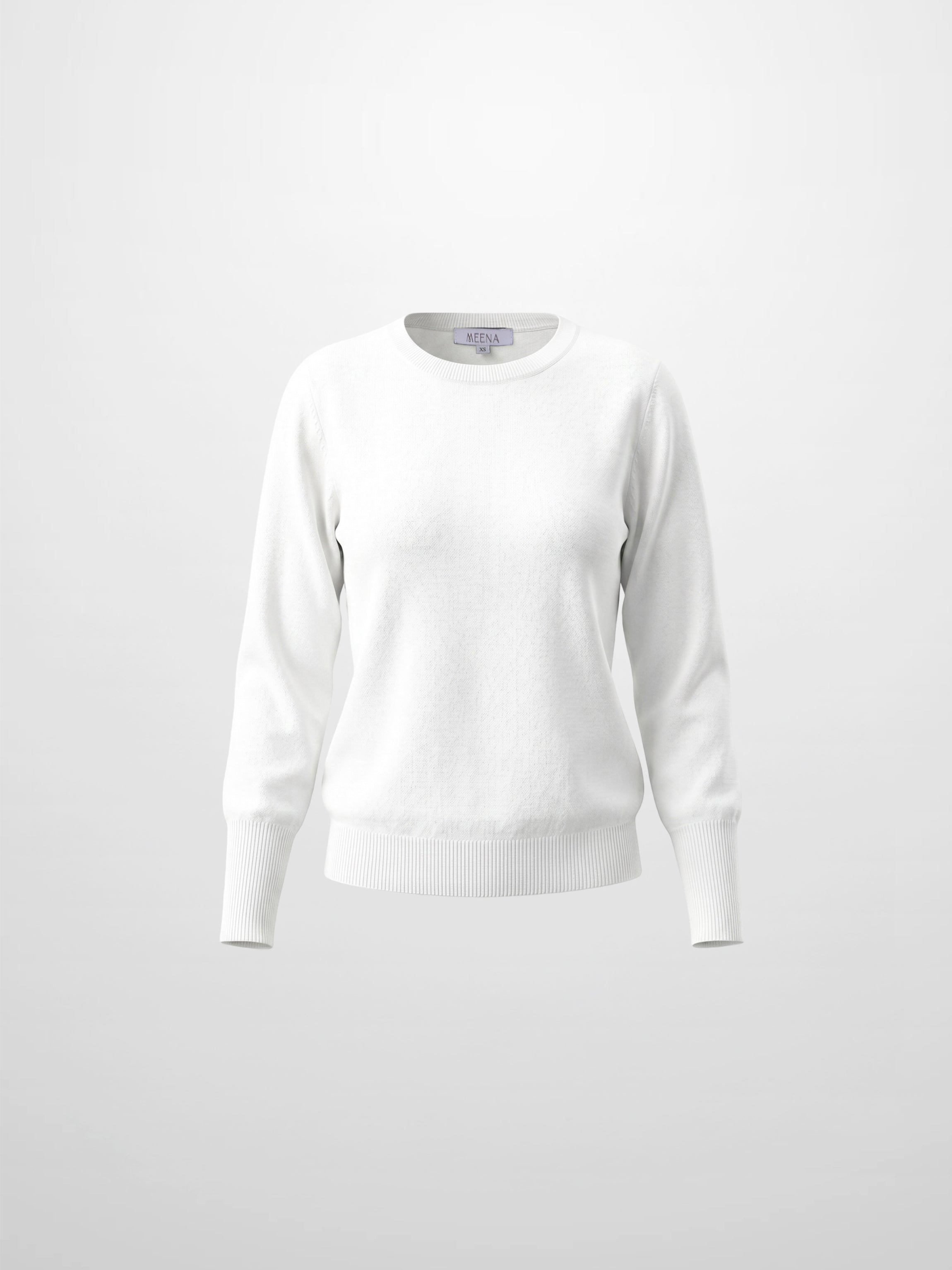High Cuff Crew Sweater-Ivory