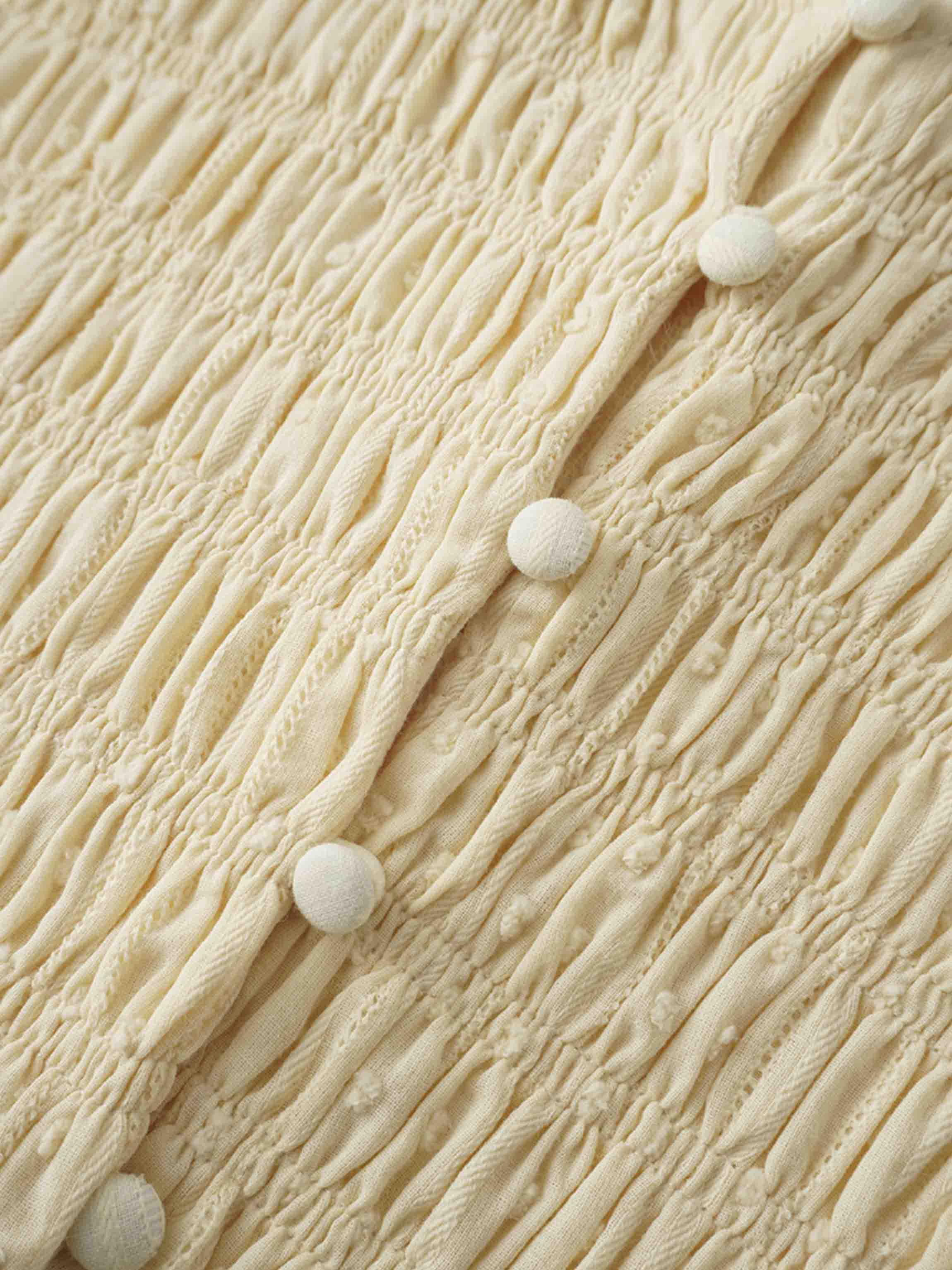 Swiss Dot Ruched Top Dress-Creamy Yellow